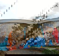 Willans Hill Water Tower Mural - Accommodation Bookings