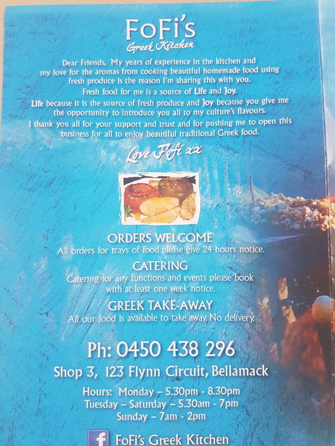 Fofi's Greek Kitchen - Accommodation Bookings 1