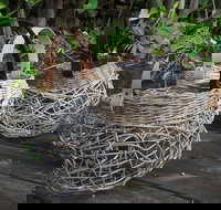 Weaving Woven Basket with Leather Handle - Accommodation Bookings