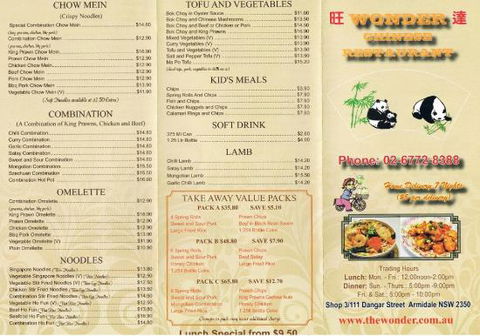 Wonder Chinese Restaurant - Accommodation Bookings 0