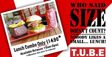 TUBE - The Ultimate Burger Experience - Accommodation Bookings 2