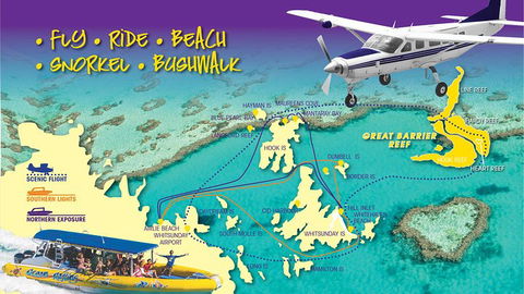 Scenic Flight - Great Barrier Reef, Heart Reef, Whitehaven Beach & Hill Inlet! - Accommodation Bookings 0